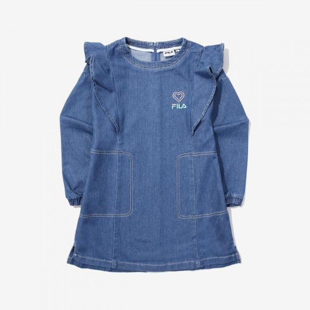 FILA ガールズ デニムワンピース FK2OPF1110F_DEM