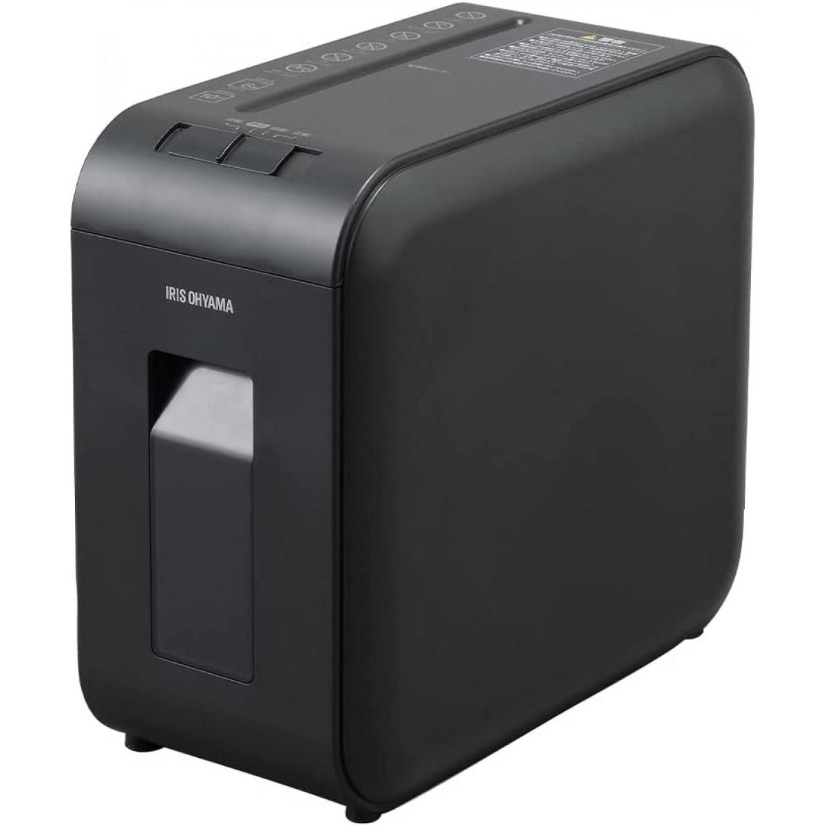 アイリスオーヤマ 静音シュレッダー P6HS75C-B ブラック 家庭用 細断枚数6枚 クロスカット A4/60枚収容 6枚同時裁断