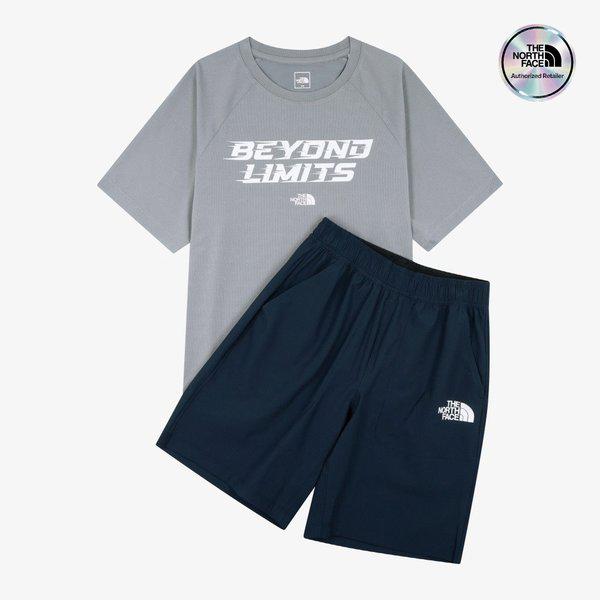 [キッズ公式] NT7US13S キッズ プレイブースト クルー セット GRAY