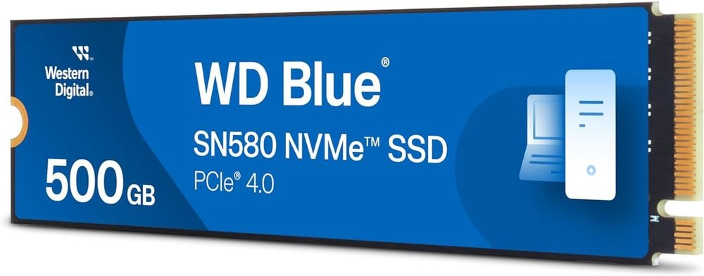 Western Digital(ウエスタンデジタル) WD Blue SN580 NVMe 内蔵SSD Type 2280 M.2 PCIe Gen4 x4 500GB WDS500G3B0E