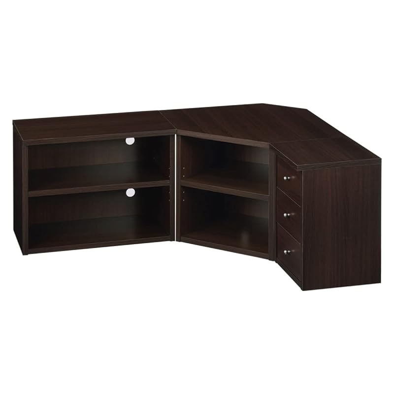 ぼん家具 テレビ台 コーナー 3点セット ローボード 32型 テレビラック TV台 ダークブラウン