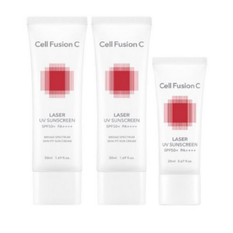 [正規品] NEWレーザーユーブイ サンスクリーン 50ml 2p + 20ml 1P 計3個 1セット SPF50 + PA++++