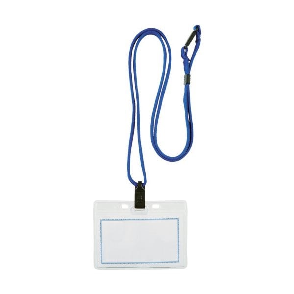 （まとめ）TRUSCO ストラップ付ホイッスル名札ソフト 青 TNH-S-B 1枚 [x10セット]