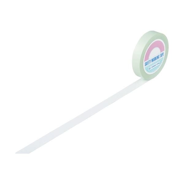 日本緑十字社 ガードテープ（ラインテープ） 白 25mm幅x100m 屋内用 148011 1巻