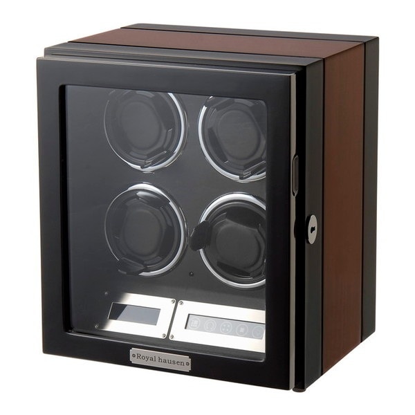 Royal hausen ロイヤルハウゼン ワインディングマシーン ウォッチワインダー GC03-Q21EB 4本巻き 木目調