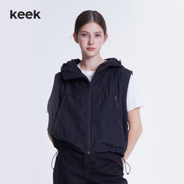 KEEK Pillowdy Utility Nylon Vest Black