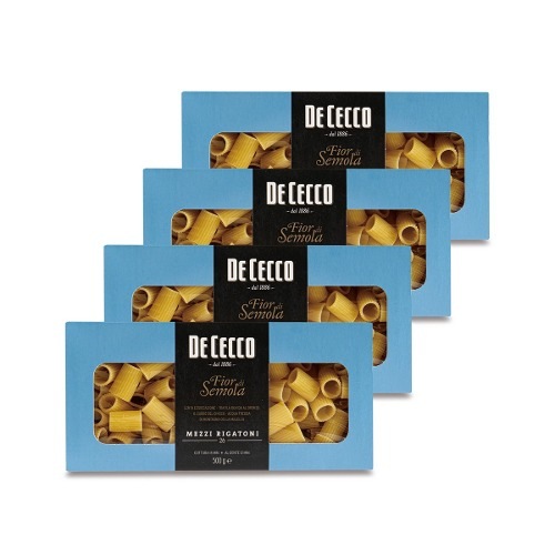 デチェコフィオルディセモラパスタ500g x 4 - メッチリガトニーおいしいパスタ綿サラダブランチ