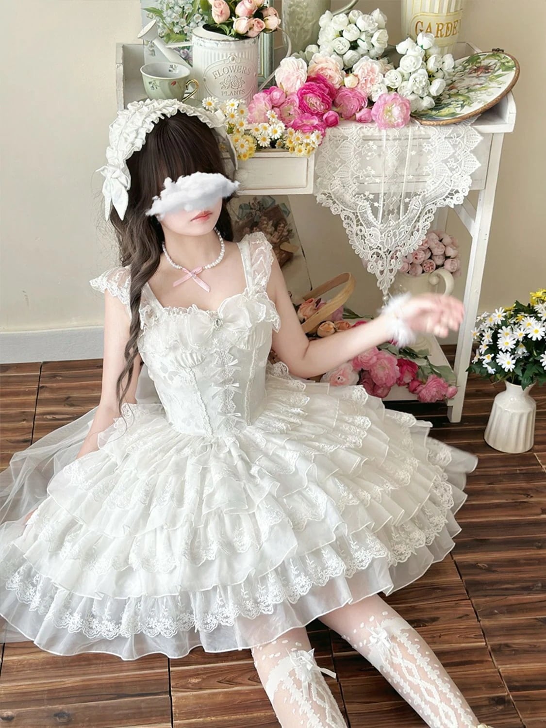 スカート 日本 ロリータ バレエ スタイル 花嫁 JSK サスペンダー ドレス プリンセス