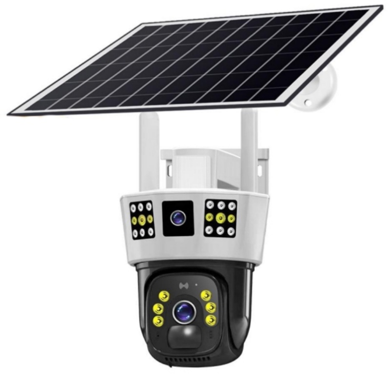 防犯カメラ 屋外 ソーラー 800万画素 WIFI ソーラー監視カメラ 無線 防水 動作検知 防犯灯付き 監視カメラ 電源不要 工事不要 ソーラー監視カメラ　VTS01-W