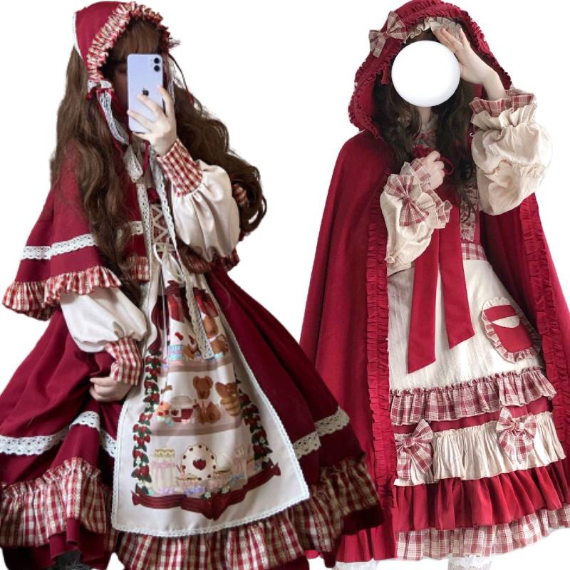 3セット新作発表ロリータ服 長袖 ワンピース ハロウィン クリスマス コスプレ少女 かわいい 秋冬