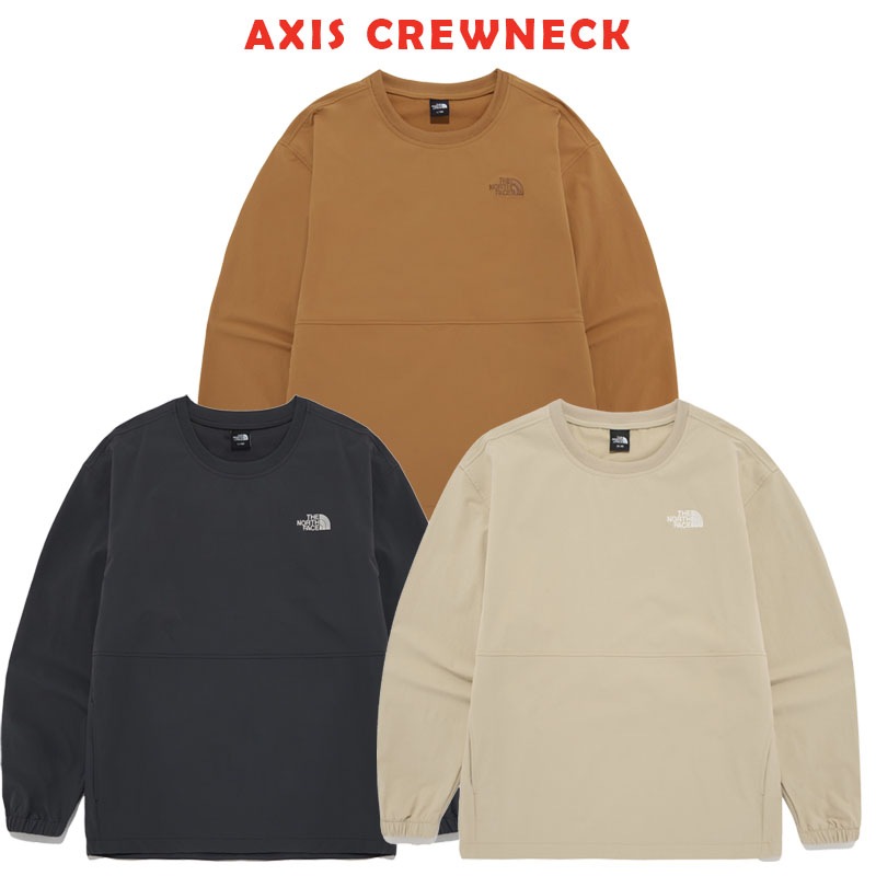 韓国正規品保証 関税負担なし NM5MQ51A AXIS CREWNECK デイリー 基本 着装 男子 女子 人気 韓国 ファッション 男女共用 アウトドア