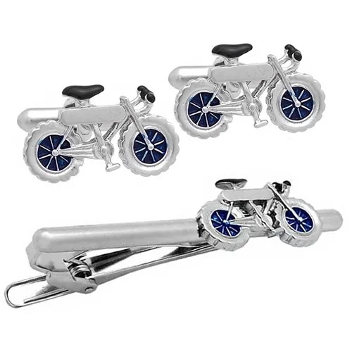 SWANK スワンク カフス ネクタイピン セット 自転車 カフスボタン カフリンクス タイバー タイクリップ