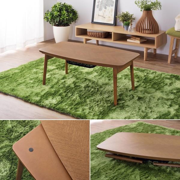 こたつ テーブル 折れ脚 折り畳み 天然木製 ひとり暮らし コンパクト 90×50cm