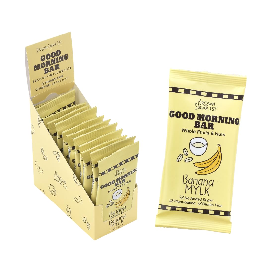 GOOD MORNING BAR(BananaMYLK)35g×12個 BOXタイプ(砂糖不使用 動物性原料不使用 グルテンフリー)ブラウンシュガーファースト