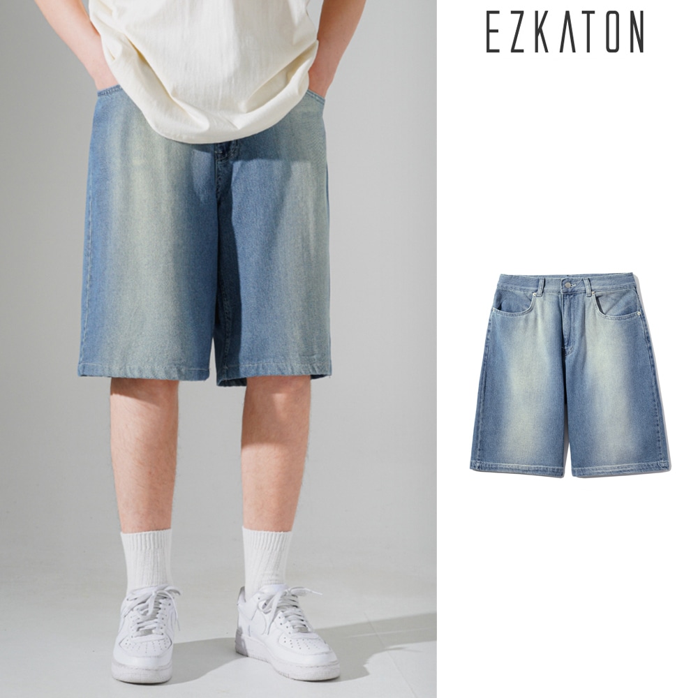 [EZKATON] Venti Washing Bermuda Denim Pants