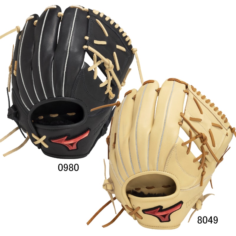 軟式用ウィルドライブ レッド U-Plus 投手×内野：サイズ9 野球 一般 軟式 グラブ グローブ ピッチャー 25SS(1AJGR32700)