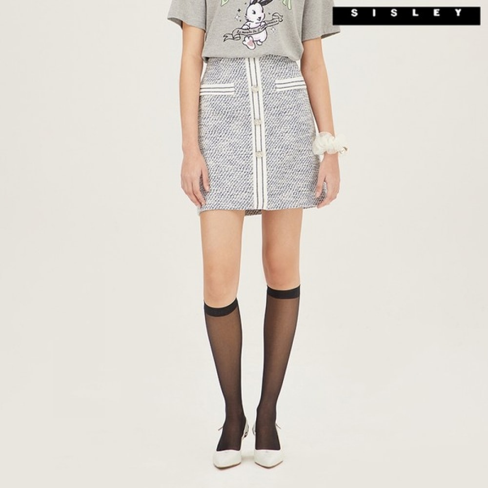(シスレー) シスレーキャンディツイードミニスカート SASK02311_BL