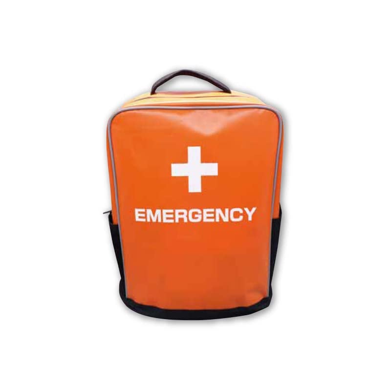 EMERGENCY 非常用防災25点セット ターポリンリュック 非常用持出袋・緊急避難セット (オレンジ)