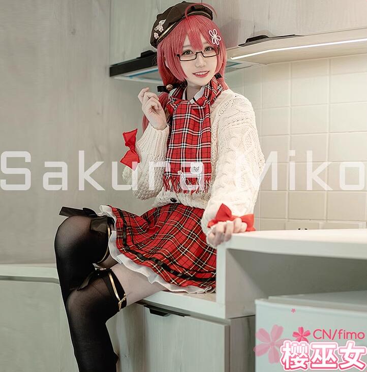 一部分在庫あり バーチャル VTuber ホロライブ さくらみこ コスプレ衣装 変装 仮装 コスチューム　クリスマス ハロウィン