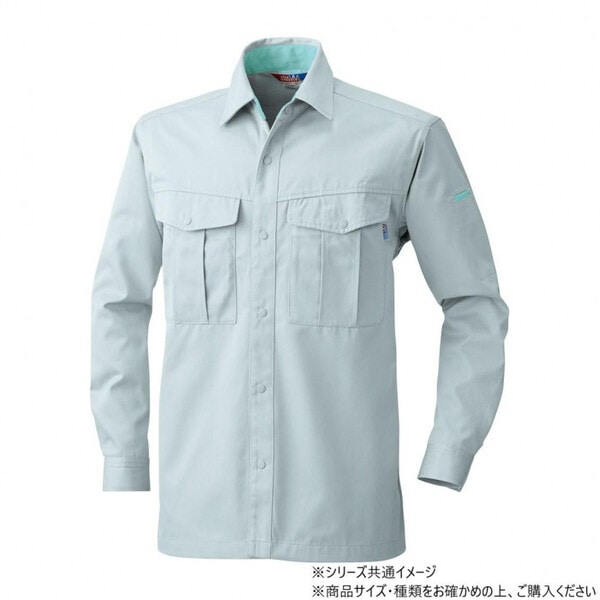 4115 長袖シャツ Lサイズ シルバーグレー(22)