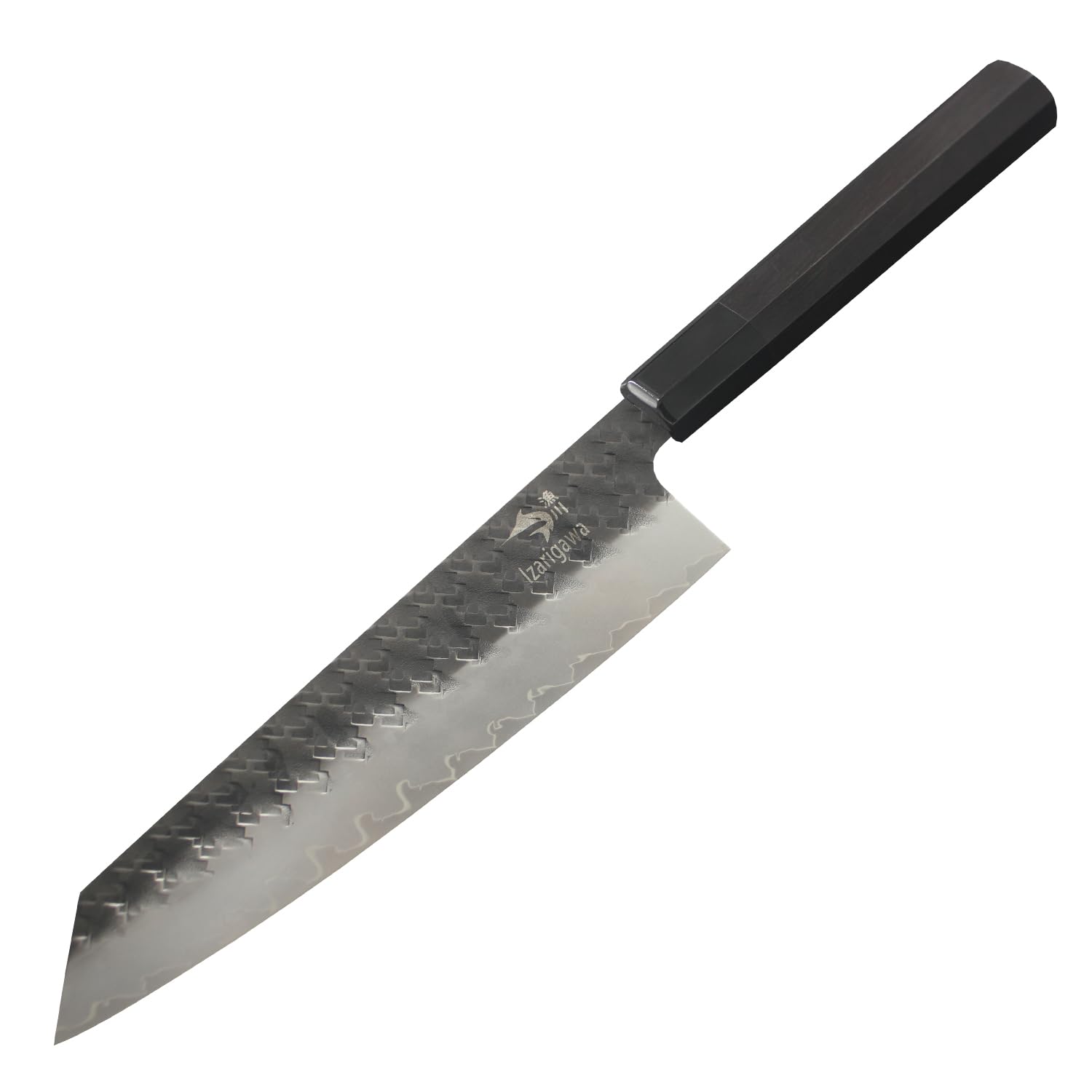 漁川 牛刀包丁 【切付型包丁】 【剣型牛刀】【刃渡り240】 【高級料理包丁】 和式3層割込槌目VG10包丁 【野菜切り 肉切り 魚切り】