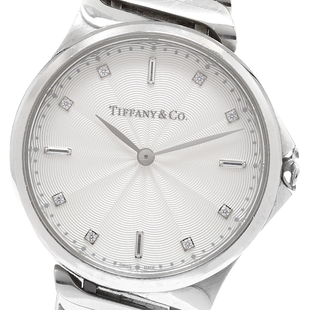 訳あり ティファニー TIFFANY&Co. 6087487 メトロ2 ハンド 8Pダイヤ クォーツ レディース _920588【中古】