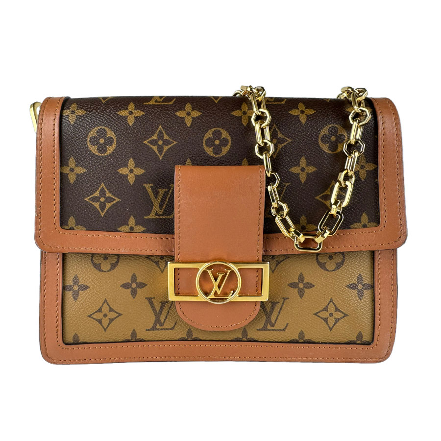 ルイ ヴィトン LOUIS VUITTON ショルダーバッグ モノグラム リバース ドーフィーヌMM/モノグラム リバース ブラウン レディース M45958 z9760
