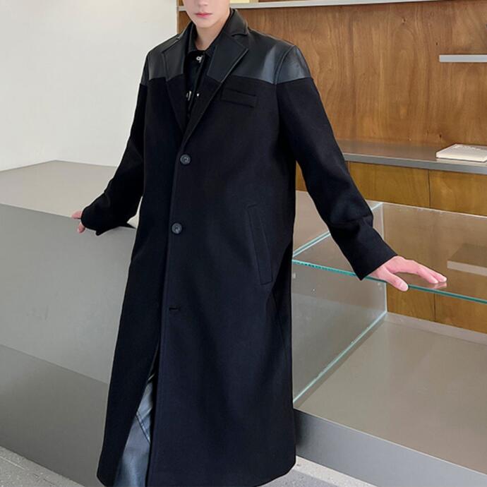 メンズ アウター 防風 ロング丈 コート ジャケット 韓国 ファッションDY16