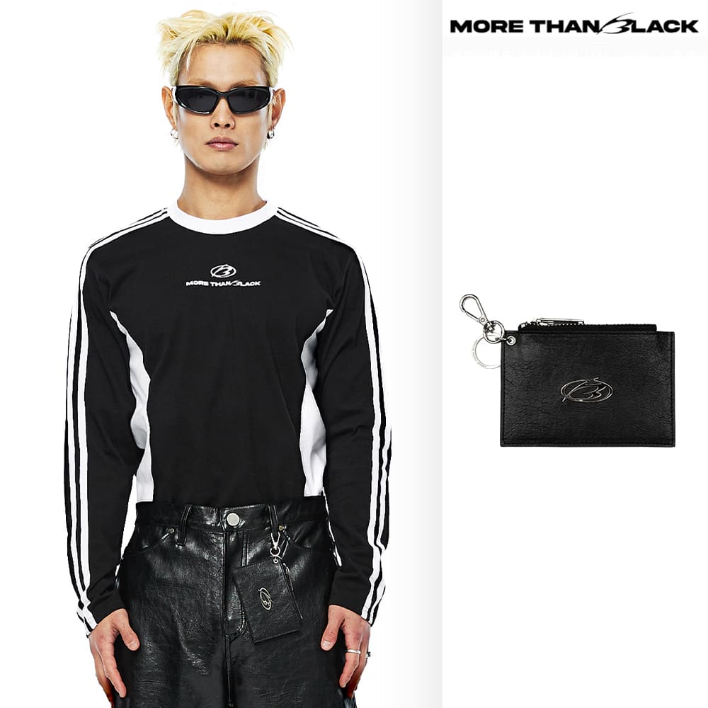 [MORE THAN BLACK] LEATHER CARD CASE