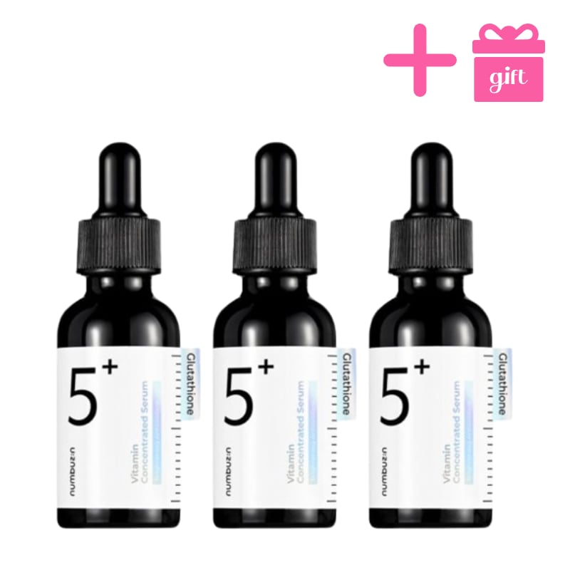 【非常に満足のいく GIFT 付】【1+1+1】5番 白玉グルタチオンC美容液, 30ml