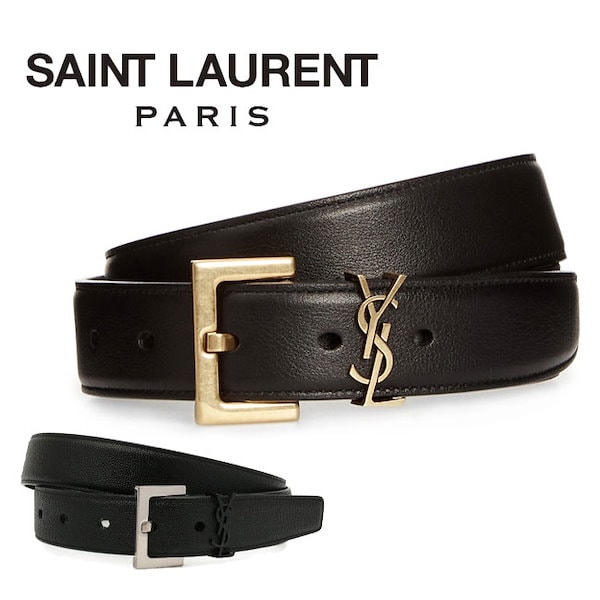 Qoo10] Yves Saint Laurent レザーベルト 634437 BOO0W