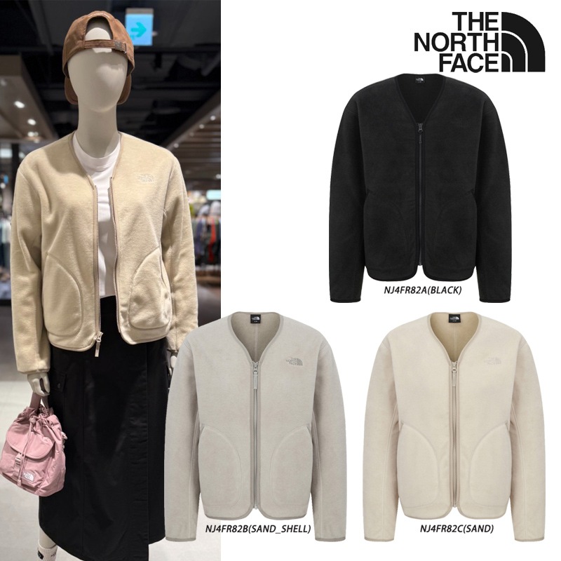 NJ4FR82 WS ACAMPO CARDIGAN 25FW新作 保温 軽量 フリース Vネック フルジップ ソフト 秋冬 通勤通学 デイリー 着回し ブラック サンドシェル サンド 暖かい 柔らか