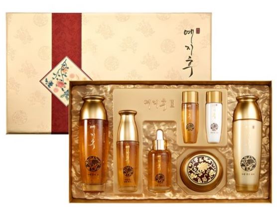 自明漢方ゴールドスキンケア5種セット アンチエイジング プレミアムスキンケア ジャミョンゴールド 高栄養クリーム 栄養アンプル 濃密なテクスチャー 希少成分 プレミアムギフトセット