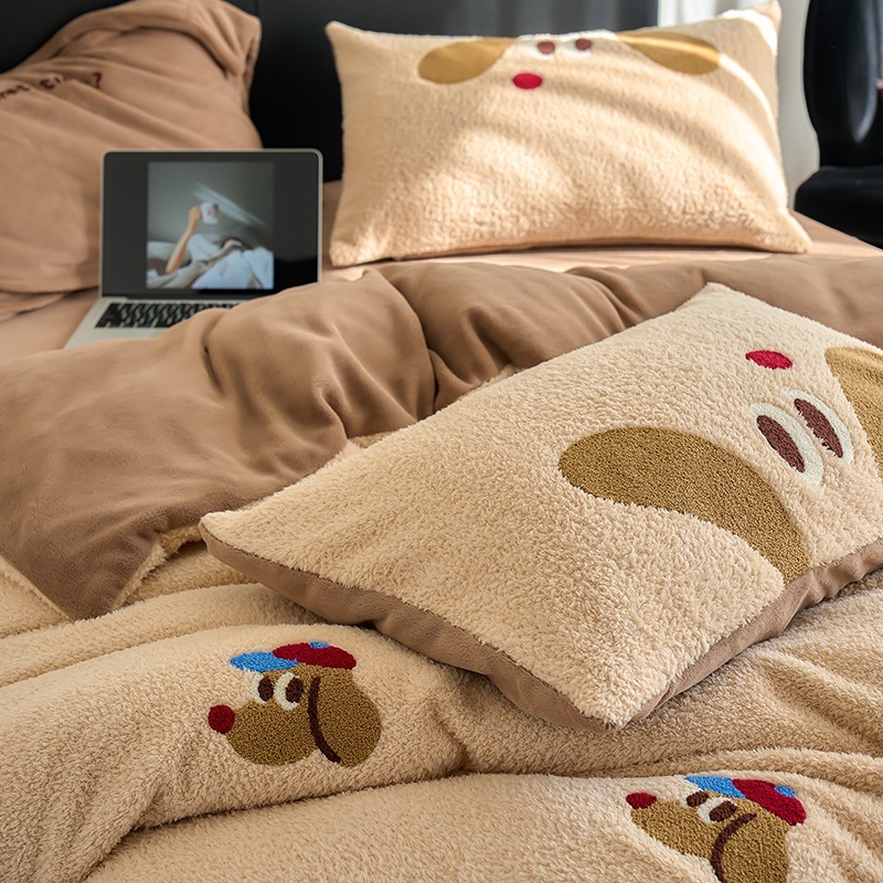 モチモチ全艶消しミルクレーヨン4点セット冬厚手サンゴレーヨン子供タオル刺繍布団3点セット4