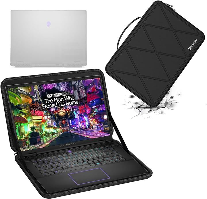 硬質EVA保護スリーブケース 16インチ Alienware m16 R2 耐衝撃バッグ( Black-For DELL 16インチ, For DELL 16インチ(X8286))