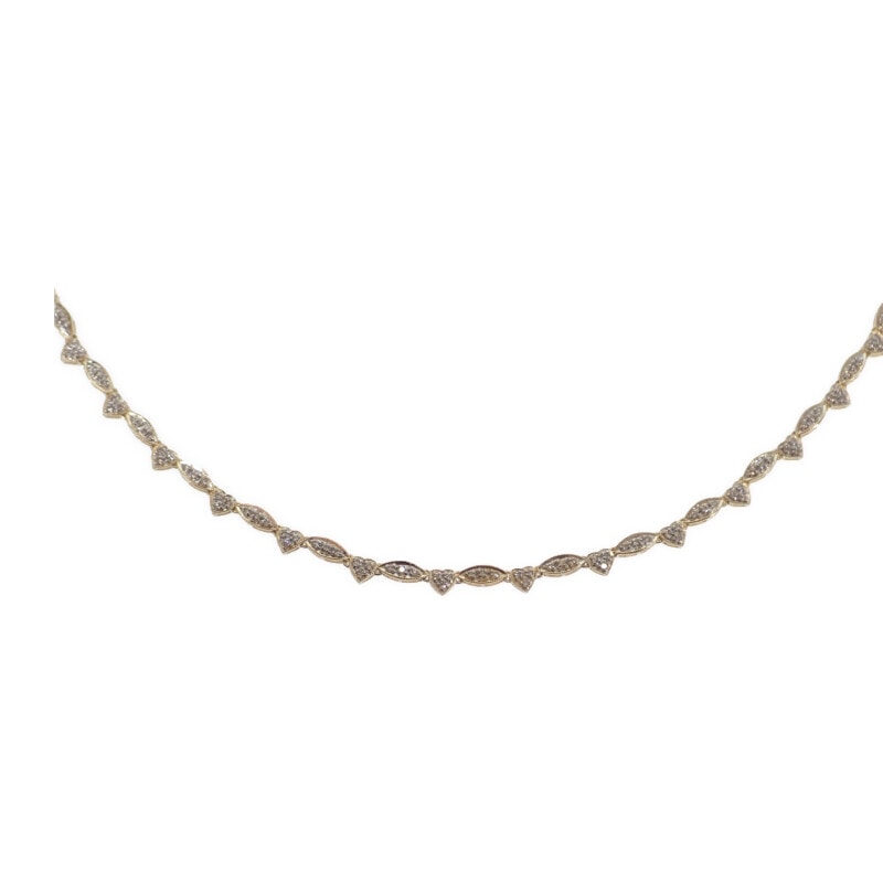 デザインジュエリー ハートモチーフ ネックレス K18イエローゴールド ダイヤモンド ゴールド レディース【Aランク】