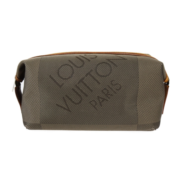 LOUIS VUITTON ルイ ヴィトン セカンドバッグ M93089 トゥルースアルバトロス ダミエジェアン キャンバス レザー テール カーキ系 ブラウン シルバー金具 クラッチバッグ ポーチ