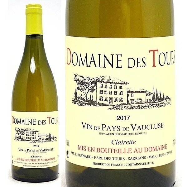 2017 ドメーヌ デ トゥール ヴァン ド ペイ ド ヴォークリューズ クレレット 750ml エマニュエル レイノー/シャトー ラヤス 白ワイン コク辛口 ^C0TOVC17^