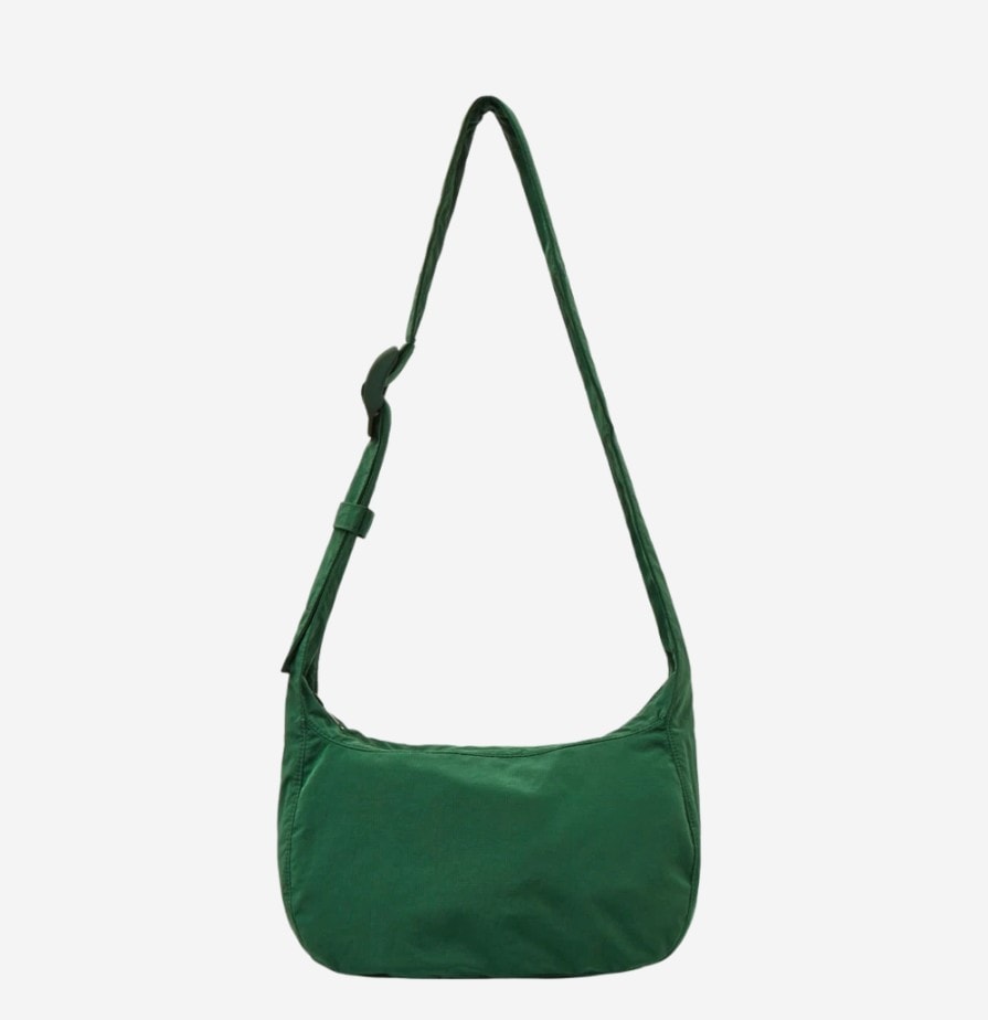 【COS】 COS Nylon Crossbody Saddle Bag Dark Green