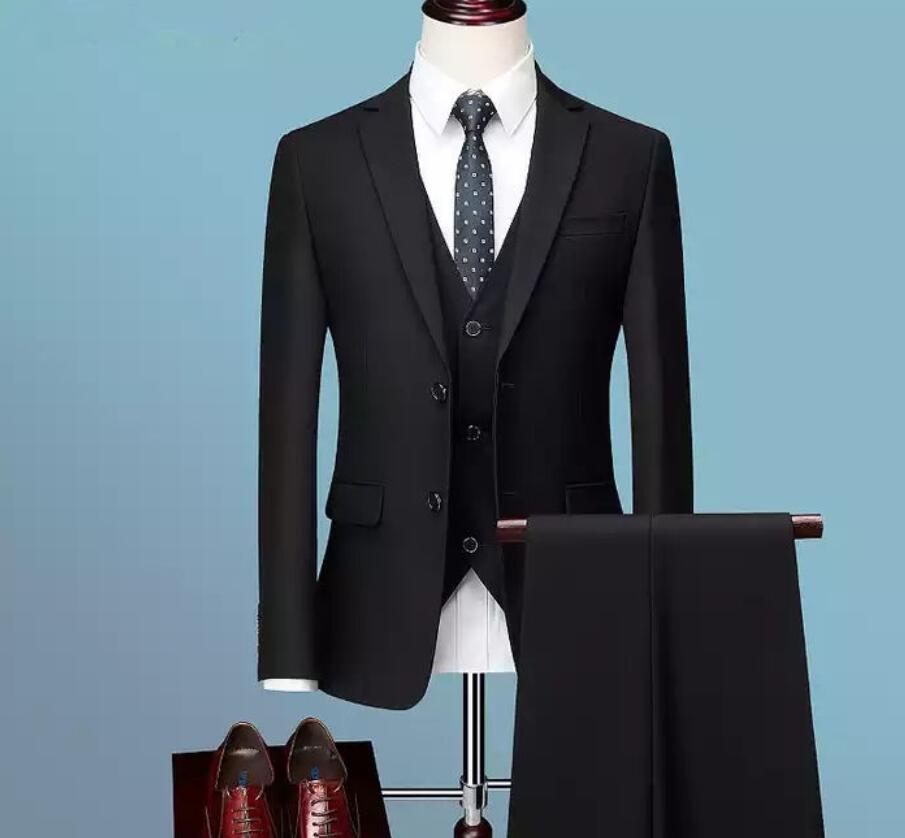 [55555SHOP] メンズスーツ 2点セット ベストなし ビジネススーツ スリム ホスト セット