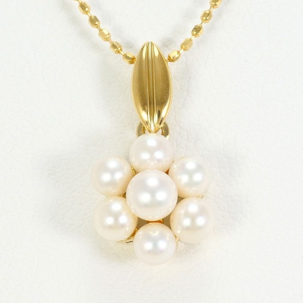 ネックレス K18 18金 YG イエローゴールド パール 総重量約1.4g 約40cm