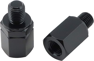 他サイト： キタコ(KITACO) ミラーアダプターセット MA-03 対辺17mm 10mm逆ネジ変換アダプター/10mmスペーサー 黒 0900-505-10031の商品画像