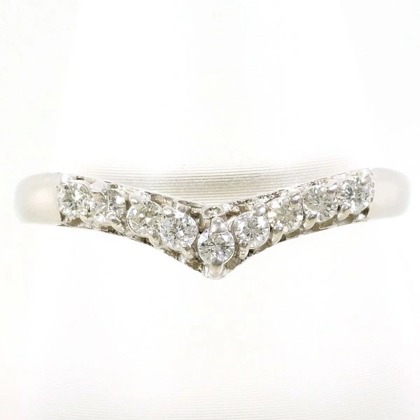 PT900 プラチナ リング 指輪 17.5号 ダイヤ 0.20 ジュエリー 中古