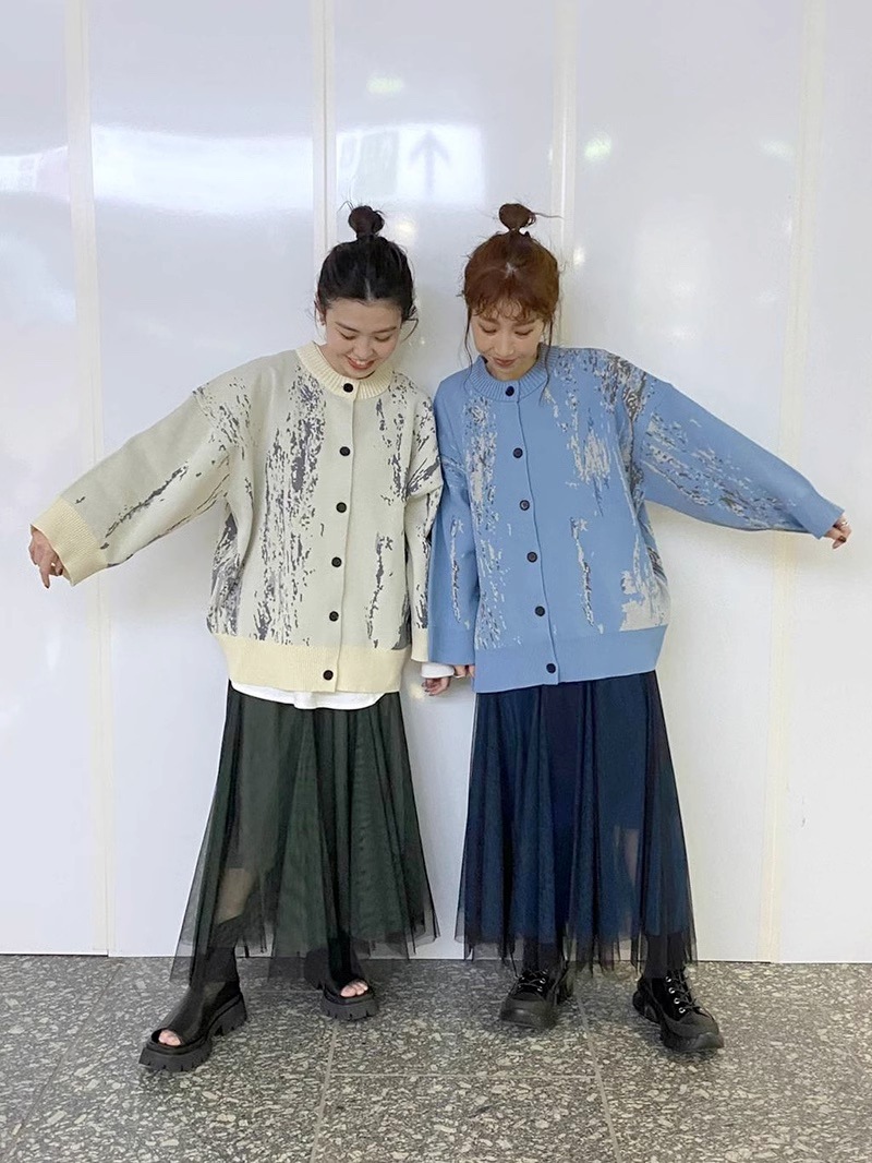 二層スカート レーススカート フェアリースカート ハイウエスト Aラインスカート デザイン リバーシブル メッシュスカート スカート レディース モード系 オシャレ デート お出掛け a5023