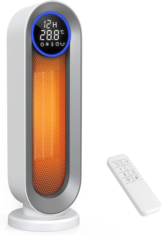 電気ヒーター 暖房器具 省エネ 首振り LEDディスプレー消灯可 温度表示 リモコン付き 速暖 切タイマー 3段階切替 電気ストーブ メモリー機能 静音 800W/1200W スリム タワー おしゃれ 8,304円