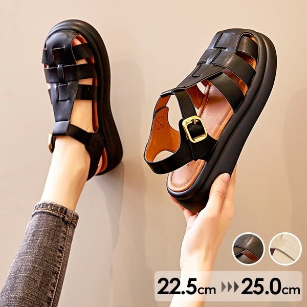 グルカサンダル フィッシャーマンサンダル ストラップサンダル 厚底 レディース 韓国 かわいい おしゃれ 可愛い サンダル かかとあり フォーマル フラット 編み込みサン
