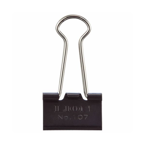 （まとめ）ライオン事務器 バインダークリップ 小 口幅19mm No.107 1箱（10個） (×10セット)