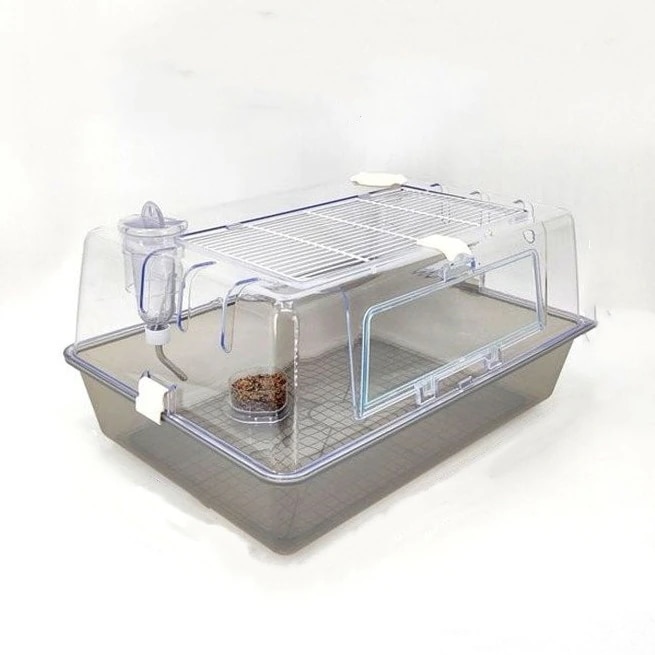 ハムスターケージ ハムスターハウス 飼育かご 広い 透明 アクリル 組立簡単 小屋 大空間 55cm