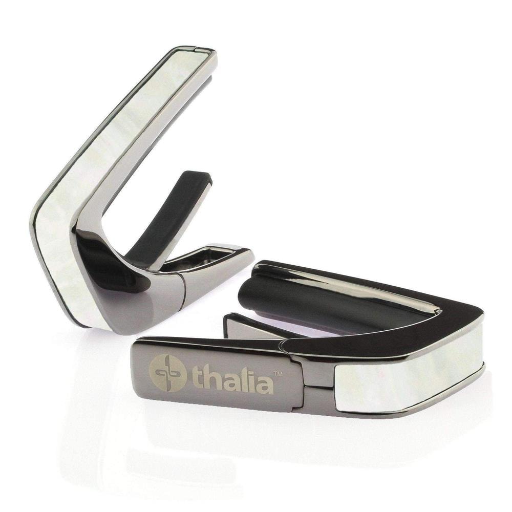 Thalia Capos ギターカポ ブラッククローム仕上げ TH-CB200-MP White Mother of Pearl Inlay アメリカ製【並行輸入】