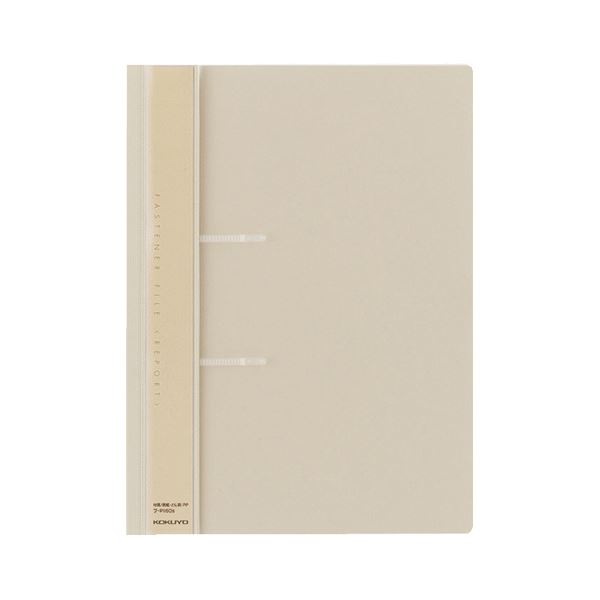 コクヨ ファスナーファイル（レポート）PP表紙 A4タテ 2穴 100枚収容 セピア フ-P160S 1セット（20冊）